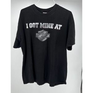 Harley-Davidson "I Got Mine At " Annapolis , Maryland T-Shirt Black Short Sleeve